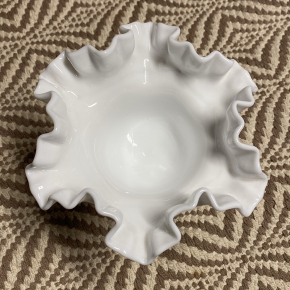 Fenton milk glass comport compote vase candy nut trinket bowl cactus - Picture 8 of 9